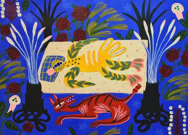 Original Folk Animal Paintings by Mella Rosa