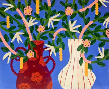 Original Minimalism Floral Paintings by Mella Rosa
