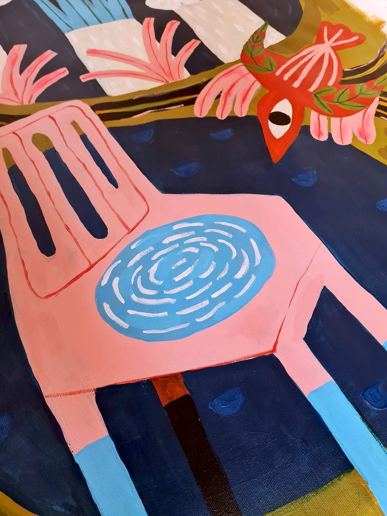 Original Abstract Expressionism Animal Painting by Mella Rosa