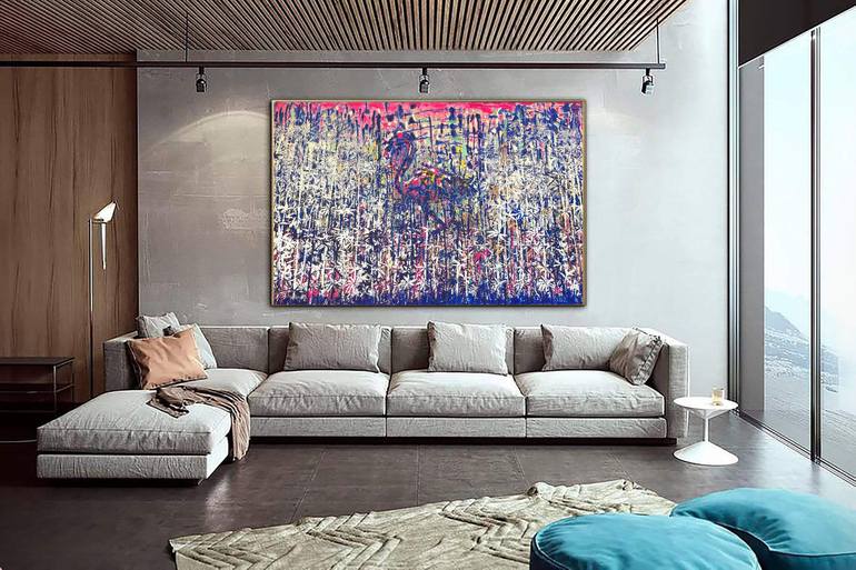 Original Abstract Expressionism Abstract Painting by Mahsa Shirazi
