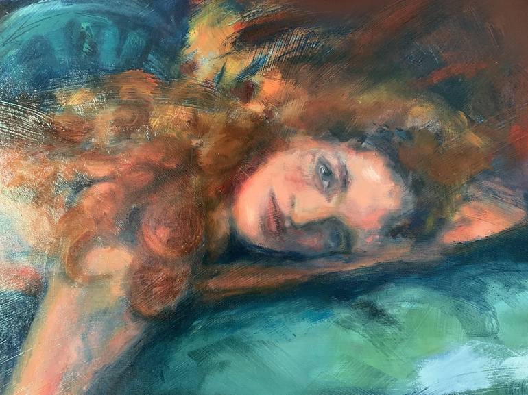 Original Impressionism Erotic Painting by Joyce Hamelton