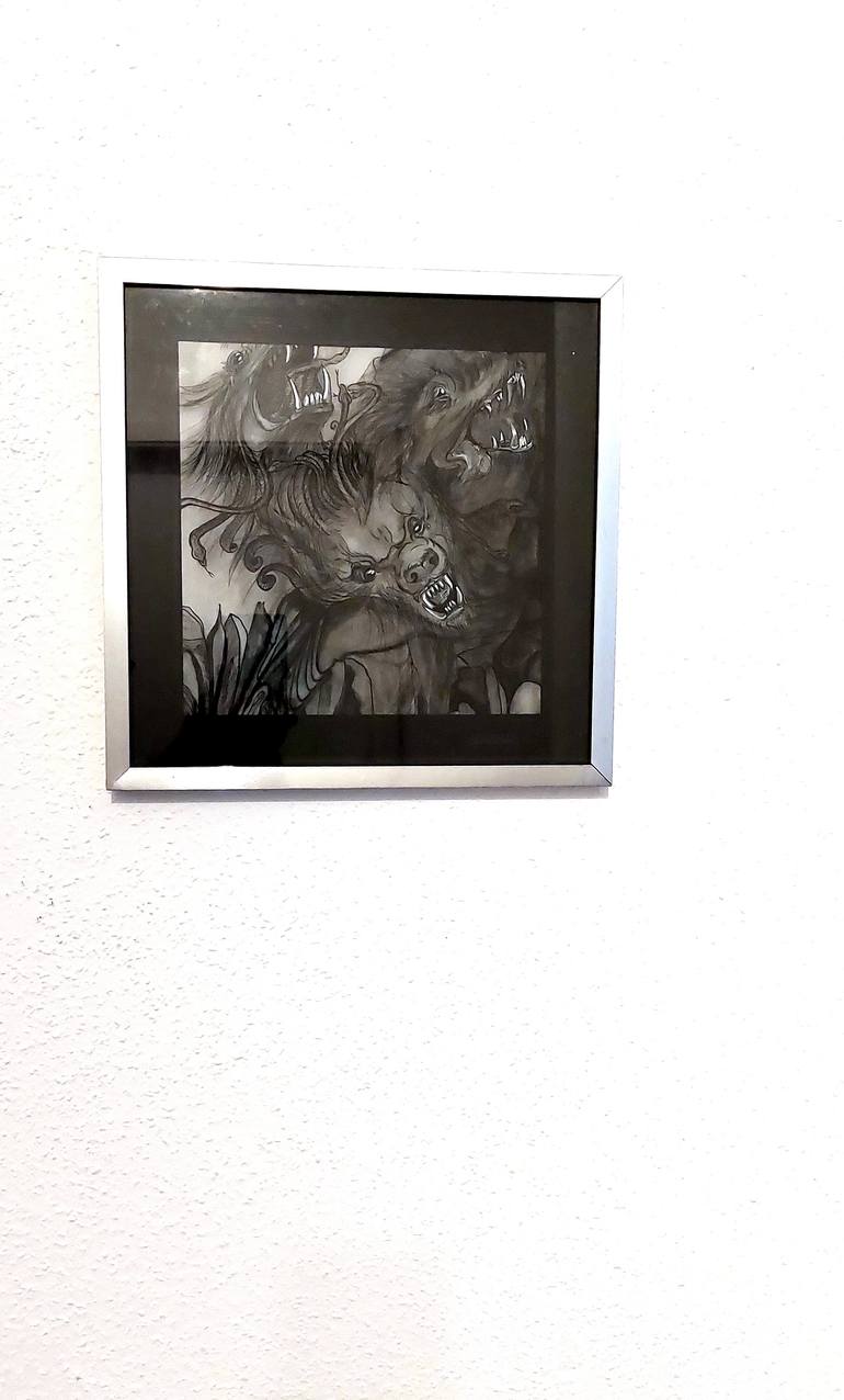 Original Black & White Classical Mythology Drawing by Viktoria Yefremenko