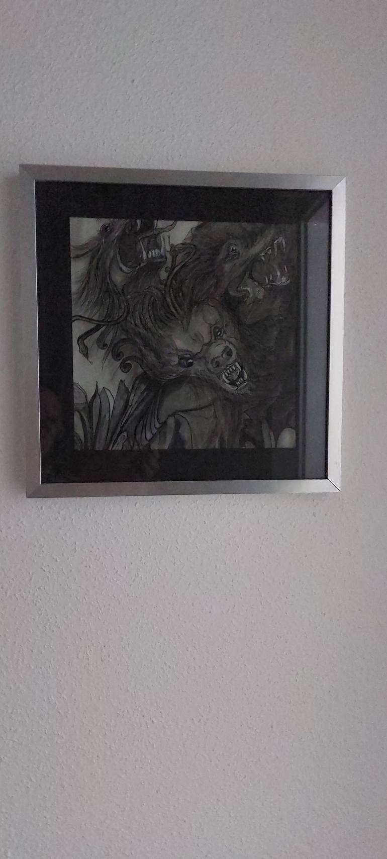 Original Black & White Classical Mythology Drawing by Viktoria Yefremenko