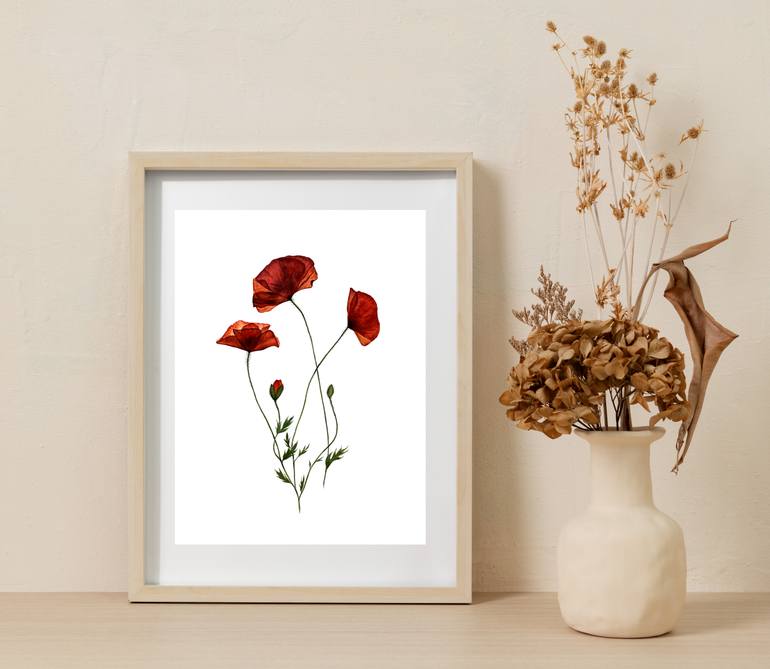 Original Illustration Floral Painting by Liudmyla Lobza
