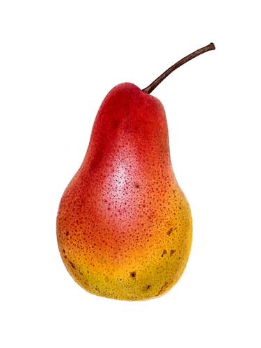 Pear - photorealistic juicy ripe yellow-red fruit thumb