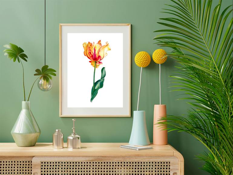 Original Contemporary Floral Painting by Liudmyla Lobza