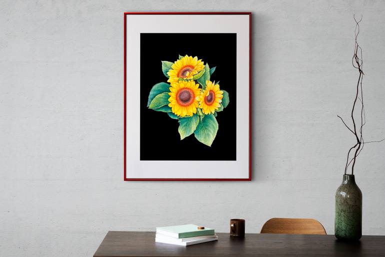 Original Contemporary Floral Painting by Liudmyla Lobza