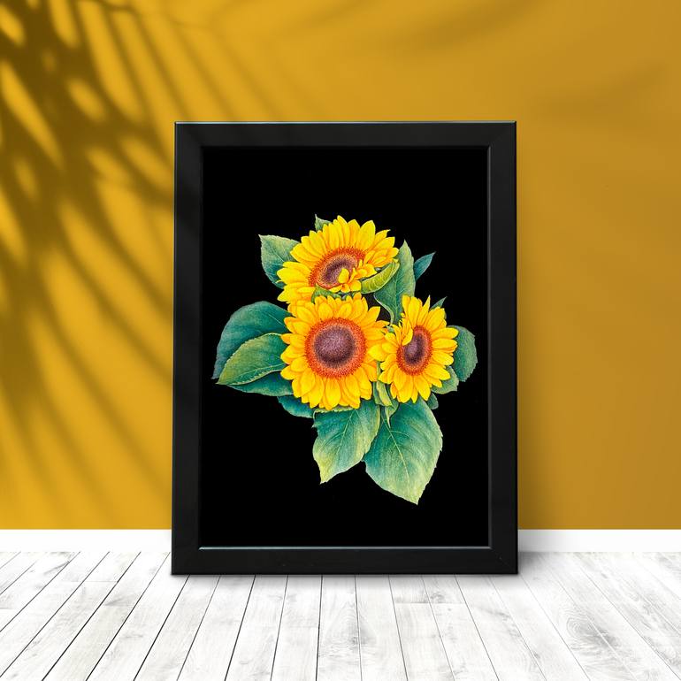 Original Contemporary Floral Painting by Liudmyla Lobza