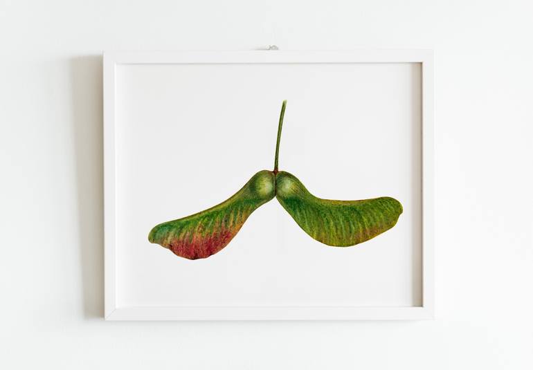 Original Contemporary Botanic Painting by Liudmyla Lobza