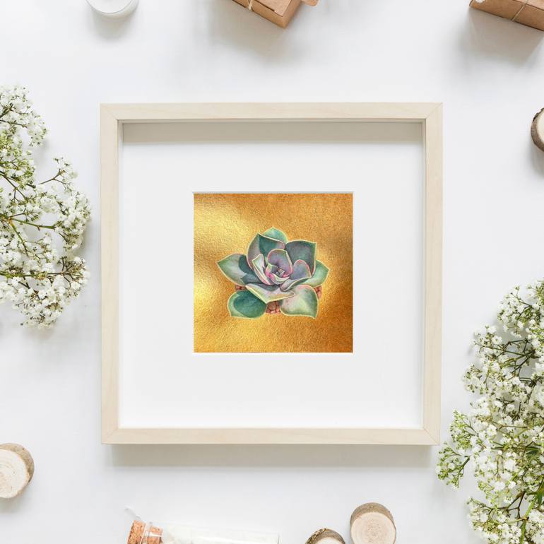 Original Art Deco Botanic Painting by Liudmyla Lobza