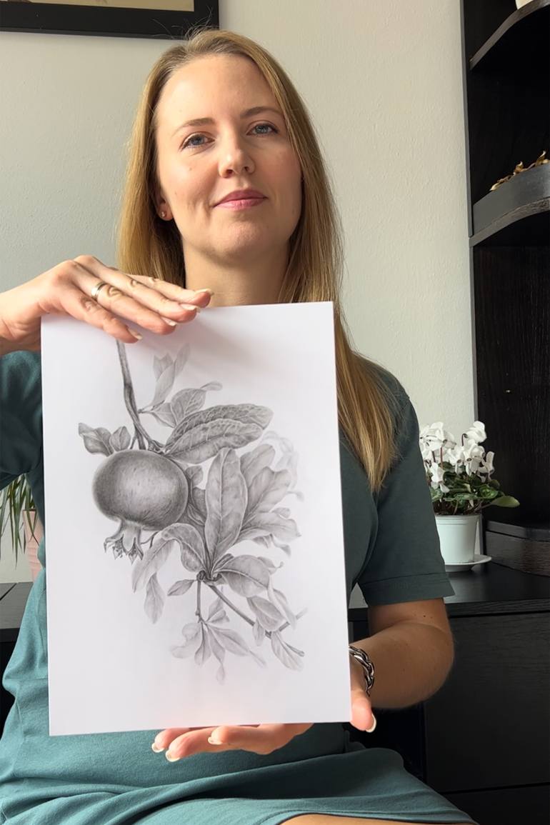 Original Illustration Nature Drawing by Liudmyla Lobza