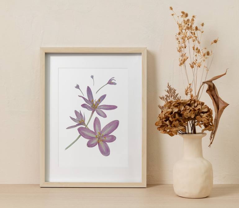 Original Illustration Floral Painting by Liudmyla Lobza