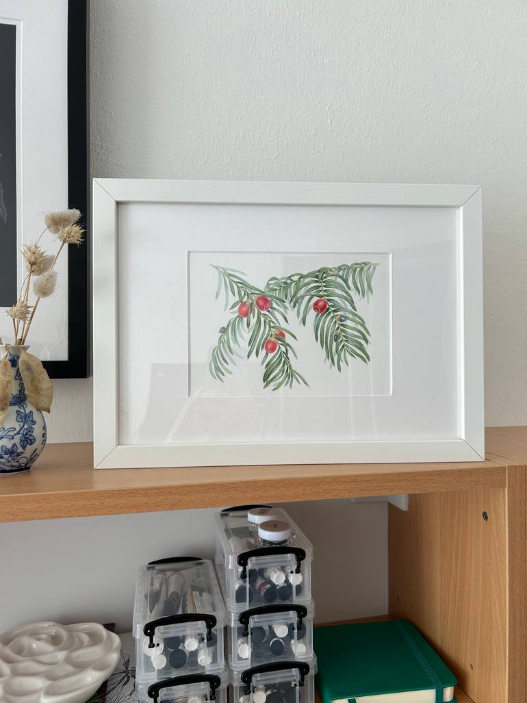 Original Illustration Botanic Painting by Liudmyla Lobza