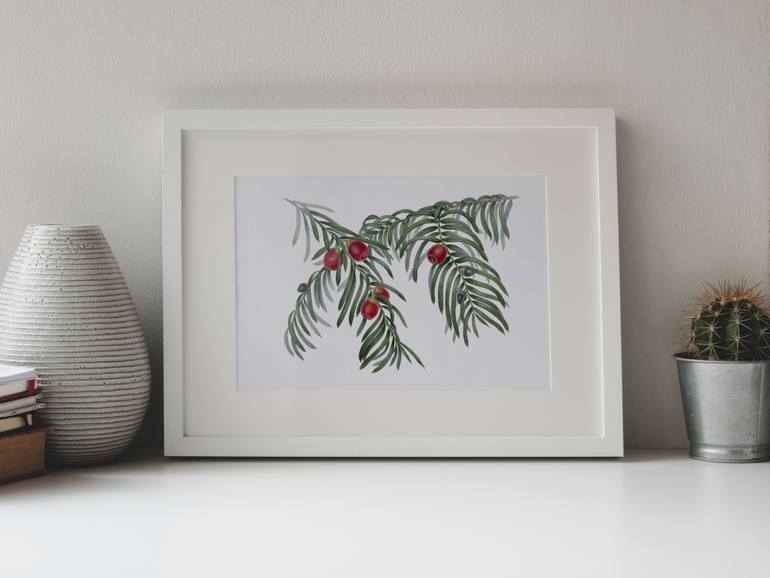 Original Illustration Botanic Painting by Liudmyla Lobza