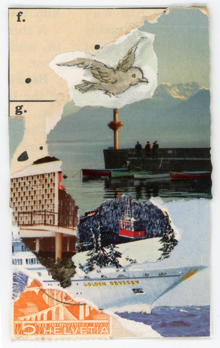 Original Contemporary Travel Collage by Alexander Helmintoller