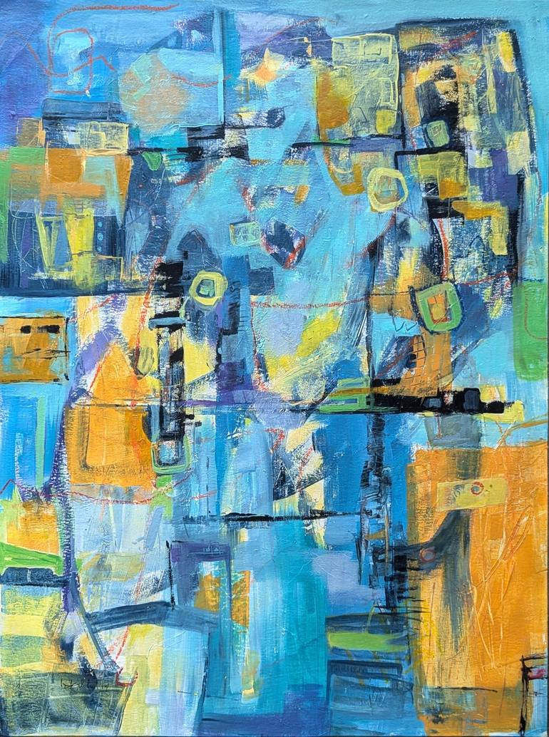 Original Abstract Expressionism Abstract Painting by Haleh Mahbod