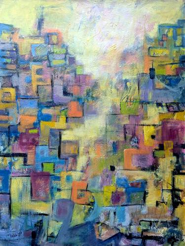 Original Abstract Expressionism Abstract Paintings by Haleh Mahbod