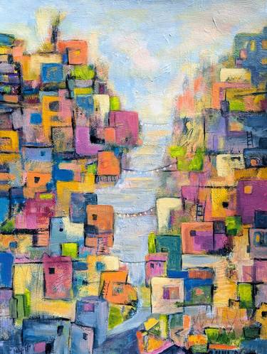 Original Abstract Expressionism Abstract Painting by Haleh Mahbod