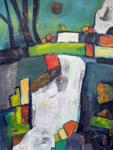 Original Abstract Expressionism Abstract Painting by Haleh Mahbod