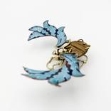 Love Bug with blue wings and agate by Julie Setterholm