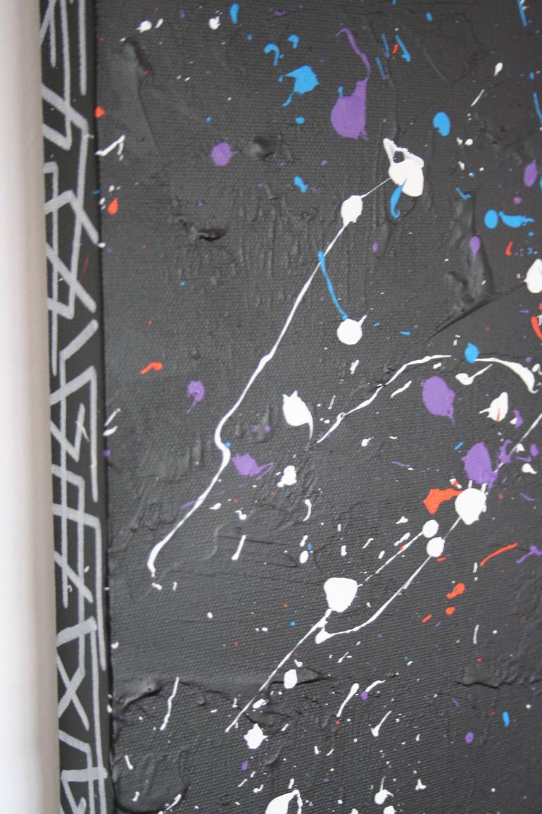 Original Abstract Outer Space Painting by Choni Ribeiro