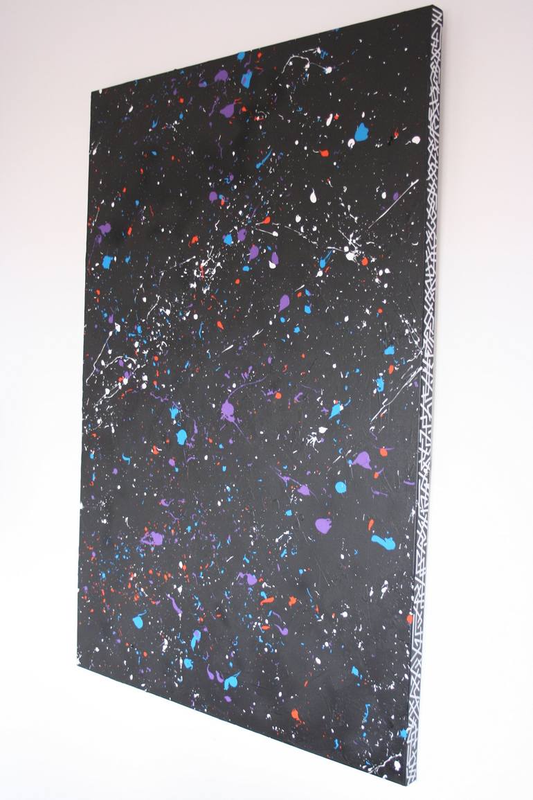 Original Abstract Outer Space Painting by Choni Ribeiro