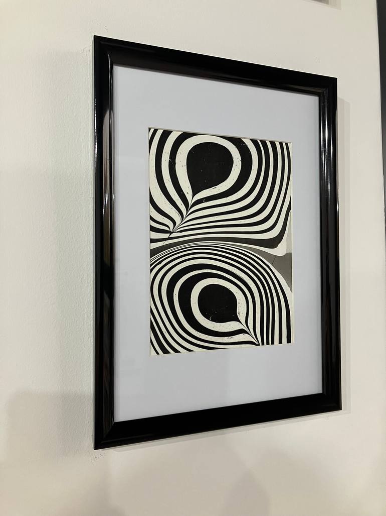 Original Conceptual Abstract Painting by Membre Caché