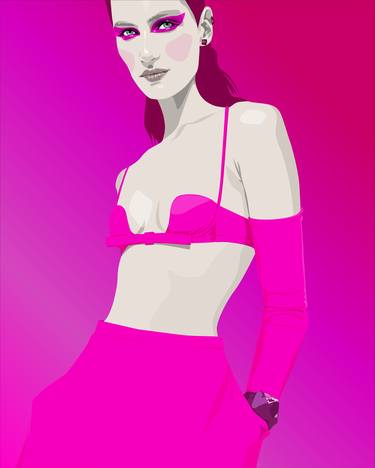 Original Illustration Fashion Digital by Wanda Montanez