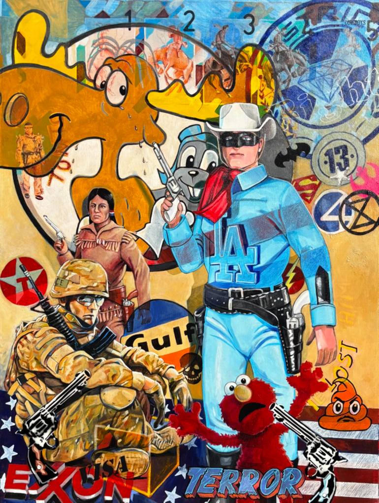 Original Pop CultureCelebrity Painting by Craig Knight  Pop Art Art on Canvas  Kemosabe