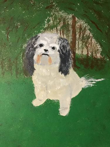 Original Impressionism Dogs Paintings by Dale Huffman