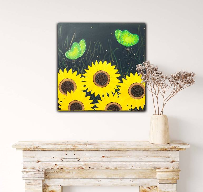 Original Conceptual Floral Painting by Mekala Rodrigo