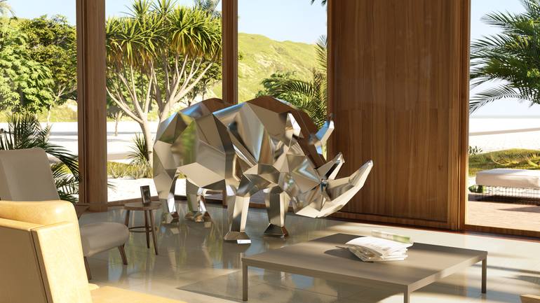 Original Abstract Animal Sculpture by Arti Sculpture