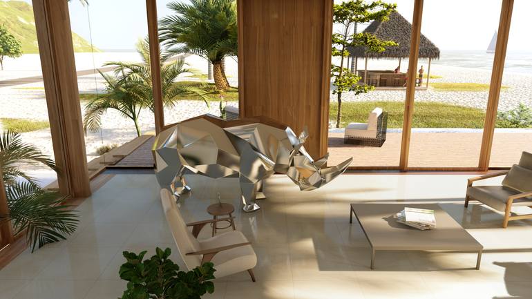 Original Abstract Animal Sculpture by Arti Sculpture