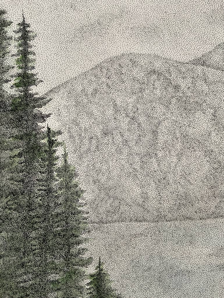 Original Black & White Landscape Drawing by Anerosh  Art