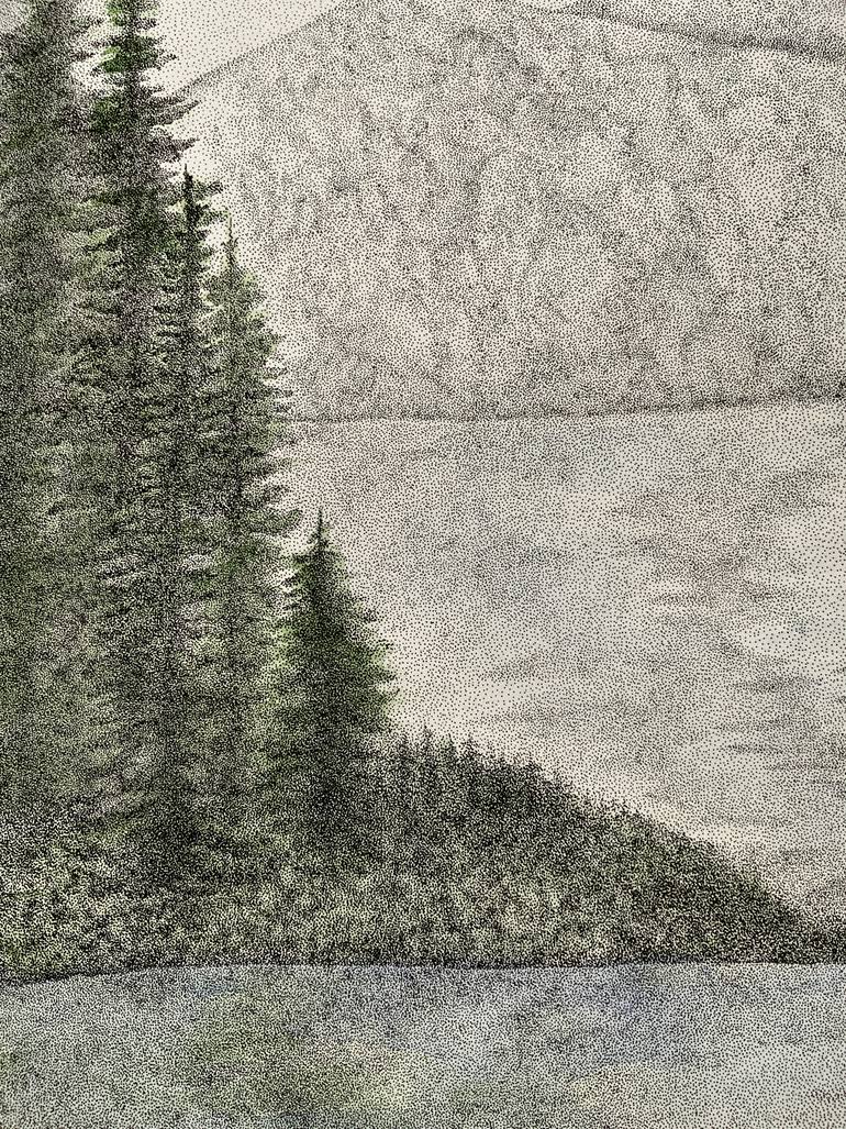 Original Black & White Landscape Drawing by Anerosh  Art