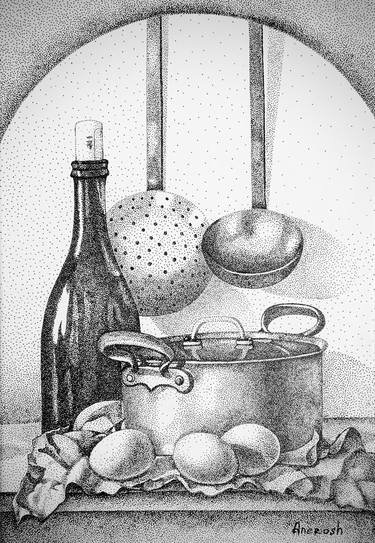 Original Still Life Drawings by ANEROSH Art