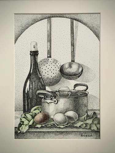 Original Conceptual Still Life Drawings by ANEROSH Art