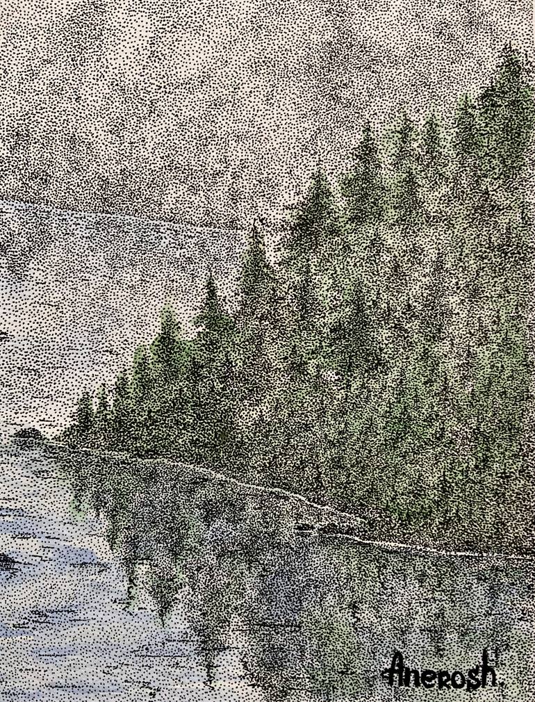 Original Conceptual Landscape Drawing by Anerosh  Art