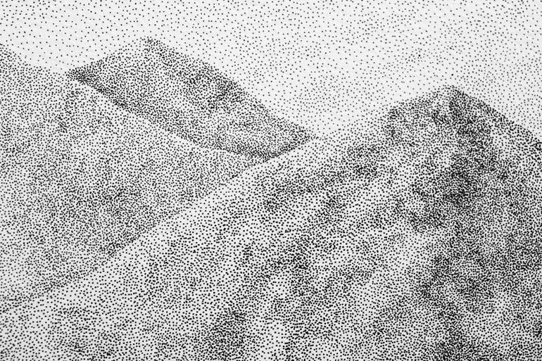 Original Landscape Drawing by ANEROSH  Art