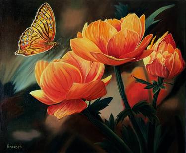 Print of Fine Art Floral Paintings by ANEROSH Art