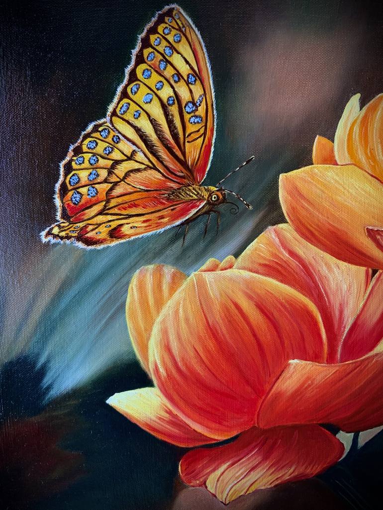 Original Contemporary Floral Painting by ANEROSH  Art