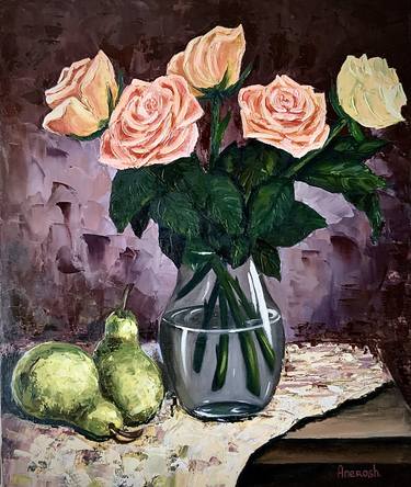 Original Expressionism Still Life Paintings by ANEROSH Art