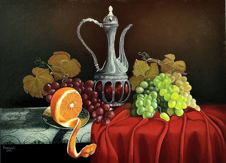 Still Life: Fruits and Pitcher (Nature morte: fruits et pot) - 1000Museums