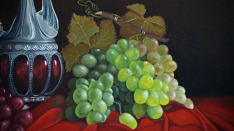 Original Contemporary Still Life Painting by Anerosh  Art