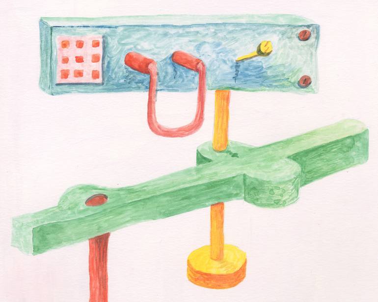 Original Contemporary Architecture Painting by Julien Fargetton