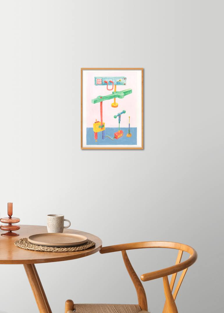 Original Contemporary Architecture Painting by Julien Fargetton