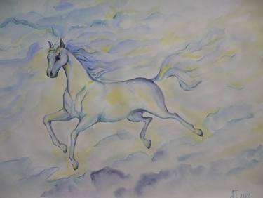 Original Minimalism Horse Paintings by Tanya A
