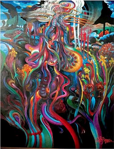Original Conceptual Abstract Painting by Gordon Kibbee
