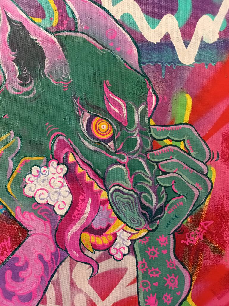 Original Conceptual Graffiti Painting by Osherova Elizaveta