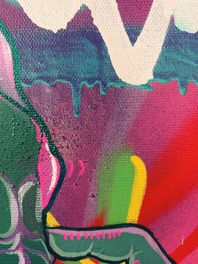 Original Conceptual Graffiti Painting by Osherova Elizaveta